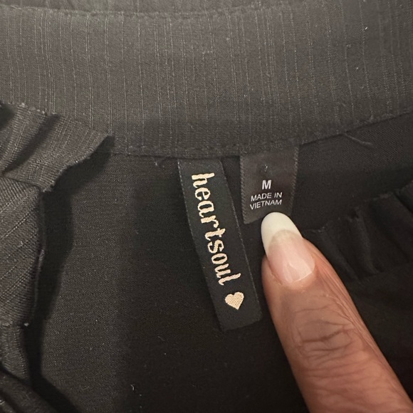 HeartSoul Black Ruffled Blouse - Picture 6 of 8